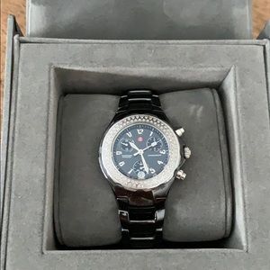 Michele Tahitian black ceramic watch